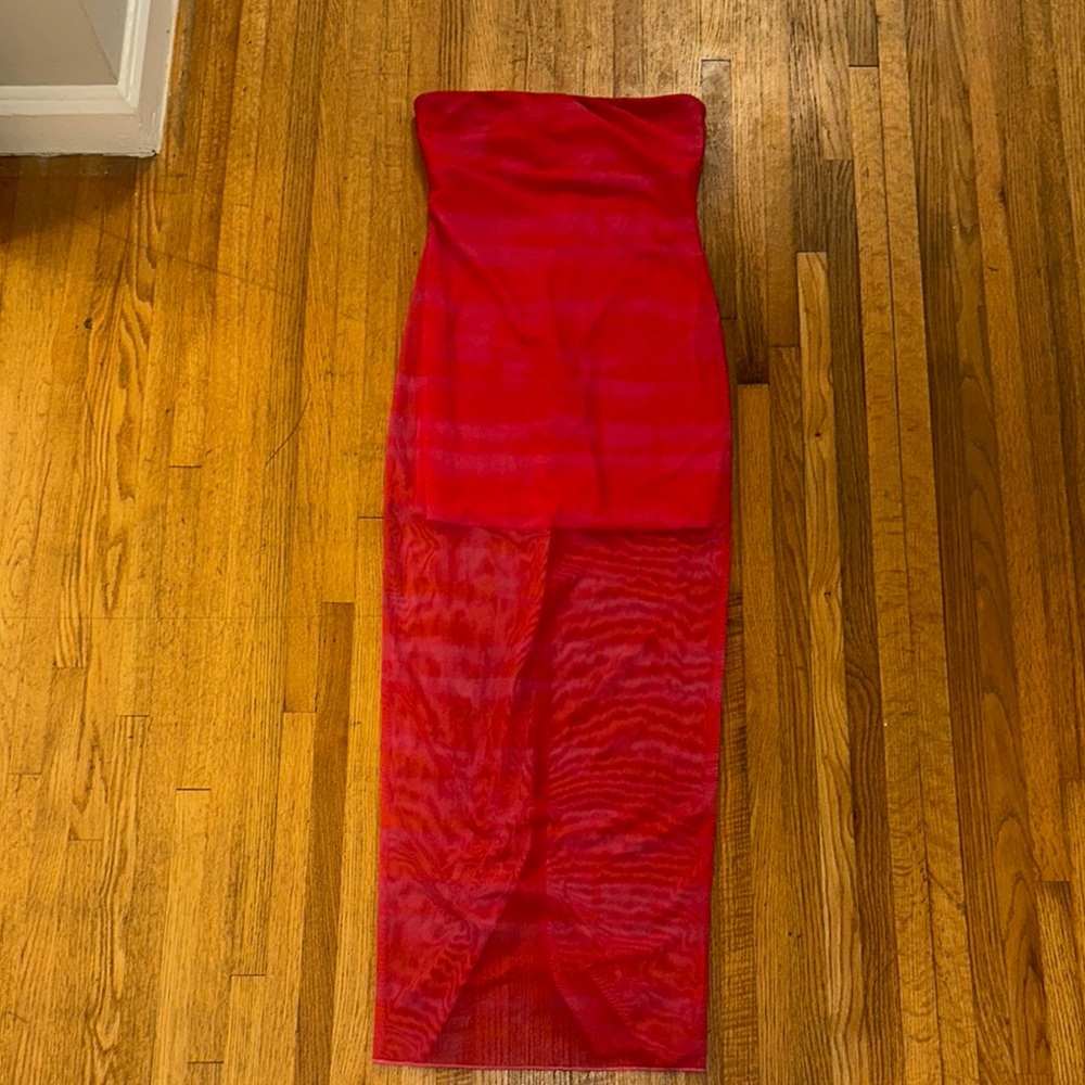 REVOLVE Pink Strapless Bodycon Cocktail Dress